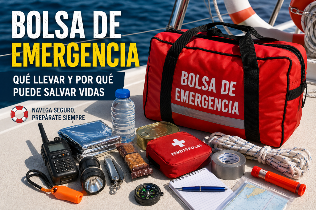 Descubre qué debe incluir una bolsa de emergencia en un barco de recreo, cómo prepararla y por qué es fundamental para la seguridad en la navegación y el PER.