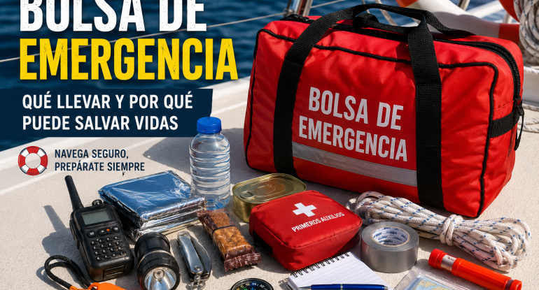 Descubre qué debe incluir una bolsa de emergencia en un barco de recreo, cómo prepararla y por qué es fundamental para la seguridad en la navegación y el PER.