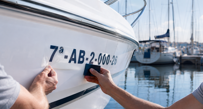 adhesivos de matrícula náutica, letras para matrícula de barco, matrícula adhesiva para moto de agua