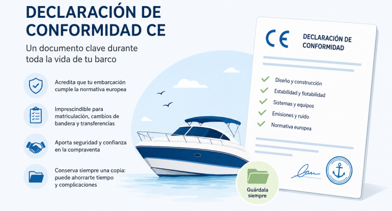 Documento de conformidad CE para embarcaciones. Qué es, qué información contiene y porqué es importante.