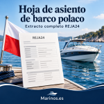 Hoja de asiento de barco polaco — Extracto completo REJA24 Hoja de asiento de barco polaco: extracto completo del registro REJA24