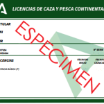Licencia de pesca de Andalucía - especímen