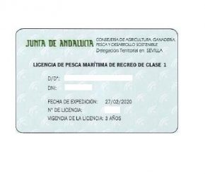 Licencia de pesca desde playa en Andalucía