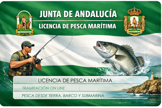 Licencia de pesca en el Mar - Andalucía