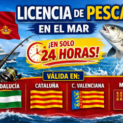 Licencia de pesca en el mar de Murcia. Válida en Andalucía, C. Valenciana y Cataluña