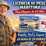 Licencia de pesca marítima para mayores de 65 años