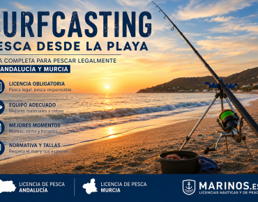 Descubre qué licencia necesitas para practicar surfcasting desde la playa en Andalucía y Murcia. Guía completa sobre normativa, equipos y consejos para pescar legalmente.