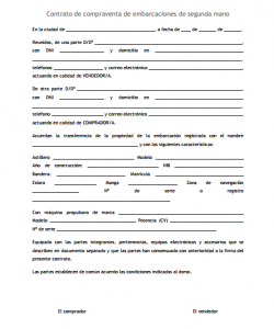 Contrato de compraventa de barcos