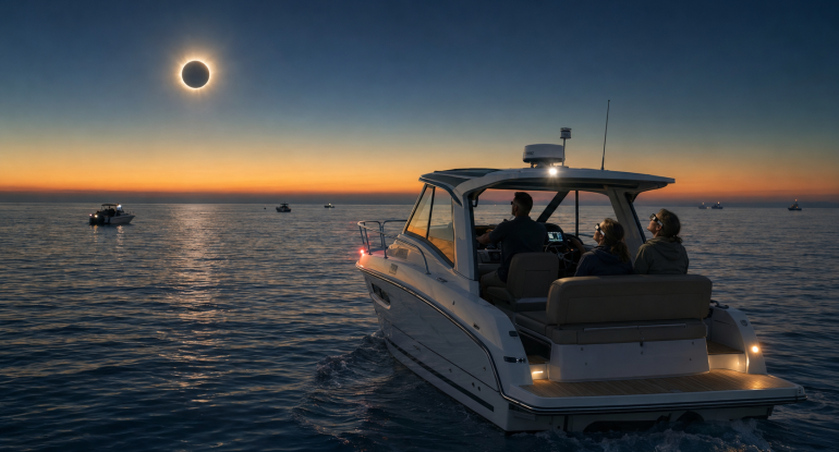 Navegación segura bajo el eclipse total