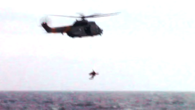 Rescate naufrago por helicóptero