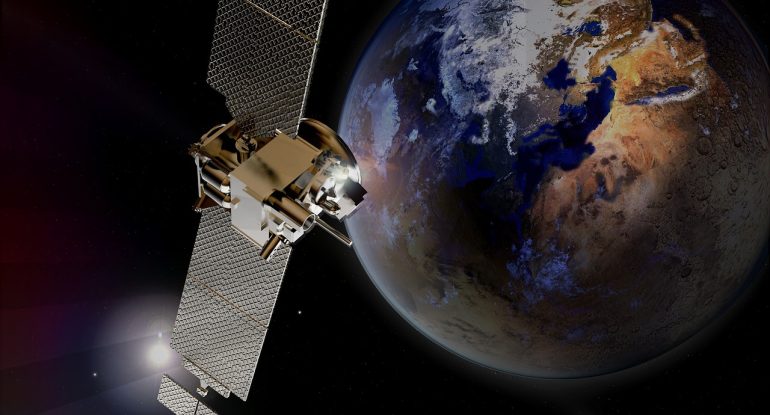 Satélite similar a GPS en órbita