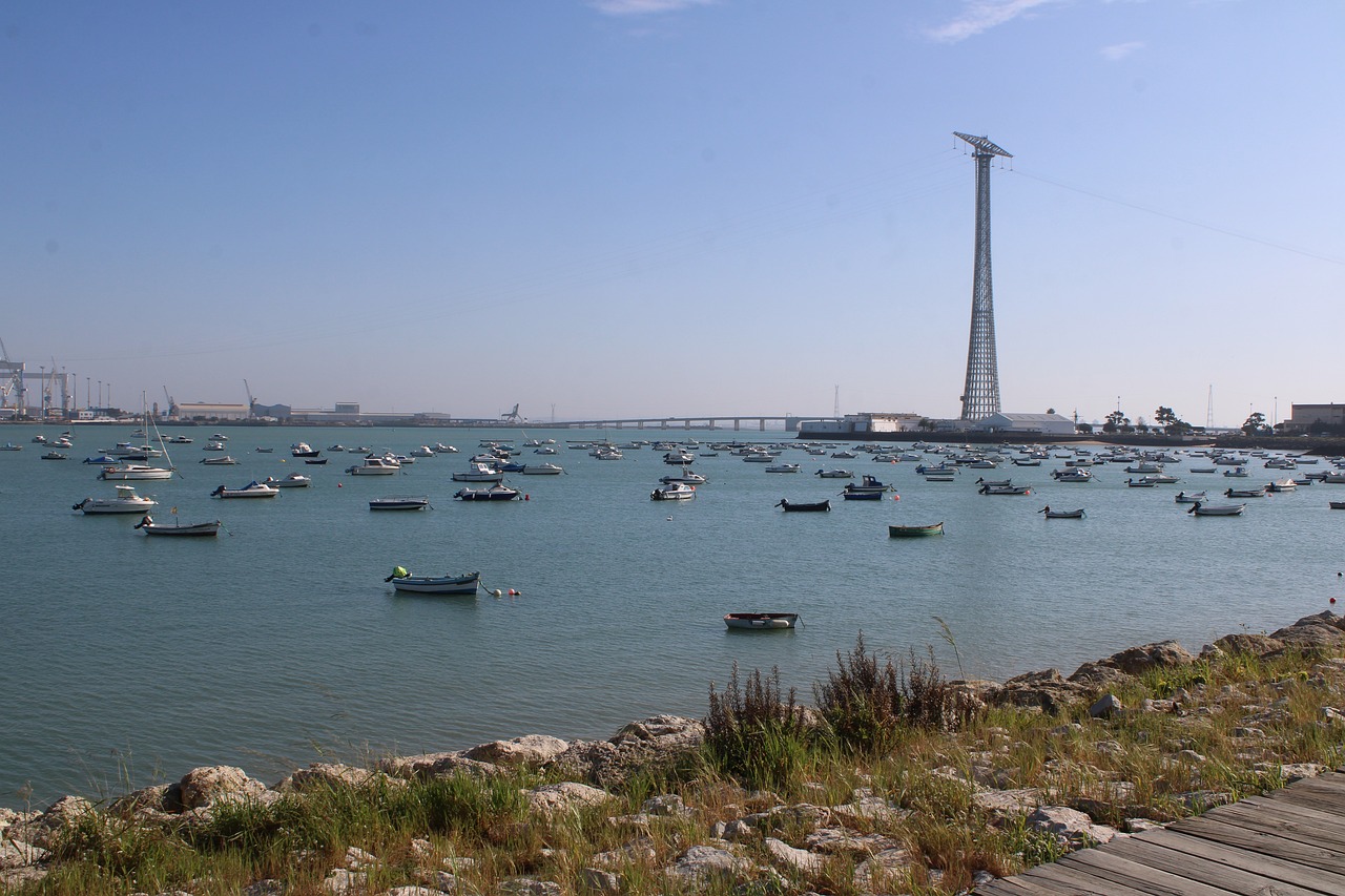 Titulín en Cádiz. Imagen de la Bahía.