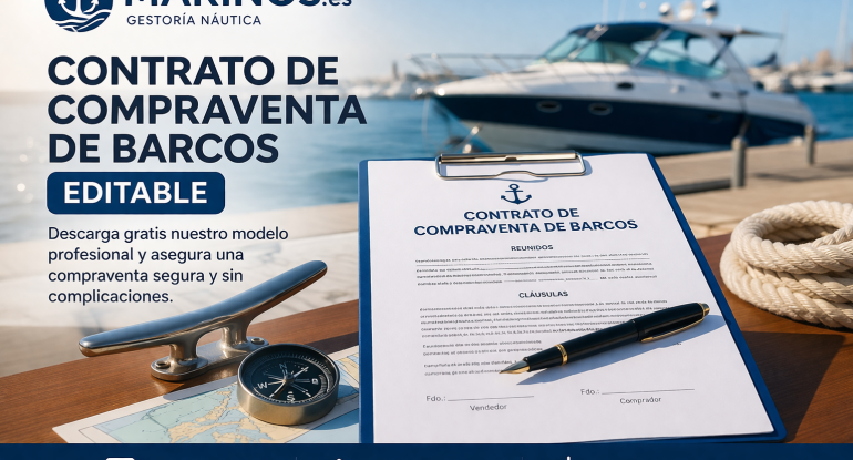 Contrato de compraventa editable, para barcos de recreo