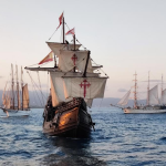 Nao Victoria. Barco de madera clásico.