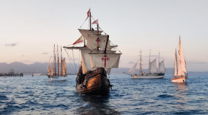 Nao Victoria. Barco de madera clásico.