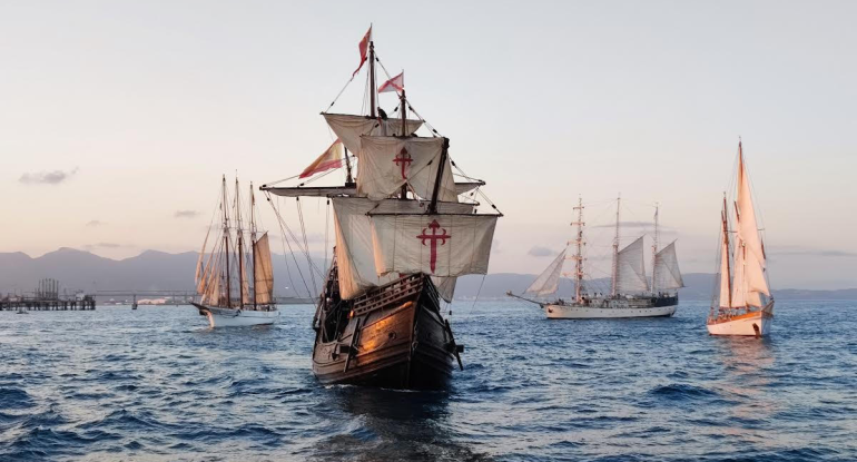 Nao Victoria. Barco de madera clásico.