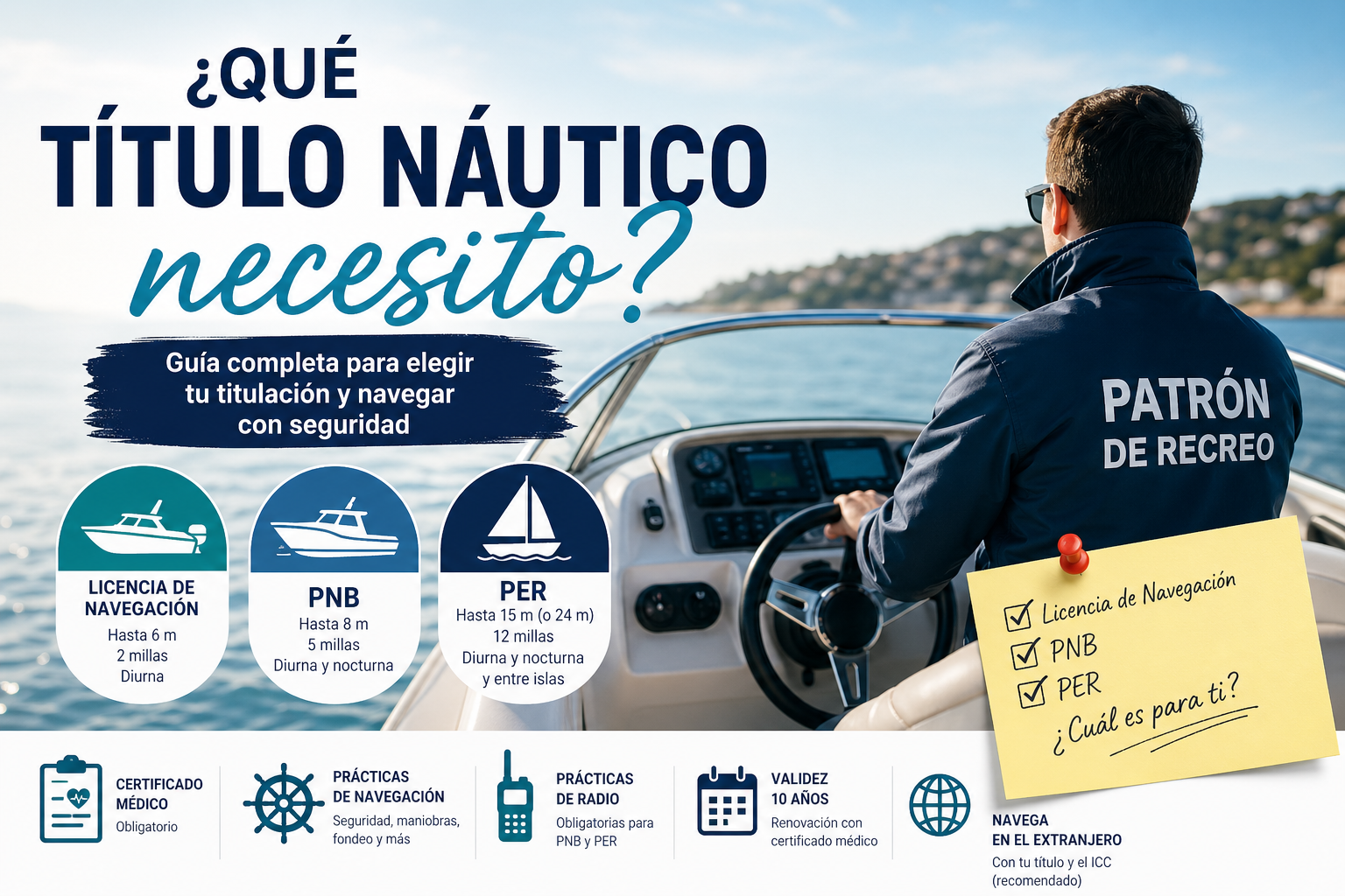 ¿Qué título náutico necesito? Preguntas frecuentes para empezar a navegar en España