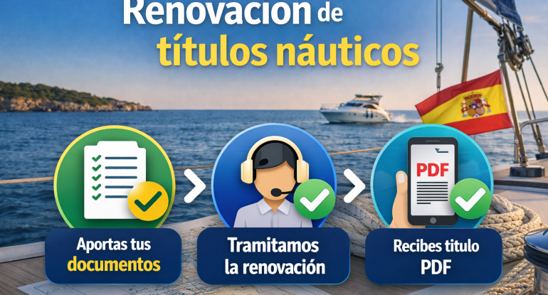 Renovación de títulos náuticos paso a paso